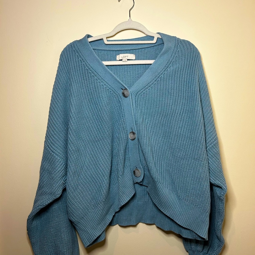 Loft Blue Button Sweater